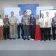 Ateneo de Manila University President Fr Roberto Yap SJ, Vice President for Education Dr Maria Luz C Vilches, and Assistant Vice President for Research, Creative Work, and Innovation Dr Filomeno Aguilar Jr (center) are flanked by (L-R) Ateneo School of Government Dean Dr Jennifer Oreta, School of Science and Engineering Dean Dr Raphael Guerrero, John Gokongwei School of Management Dean Dr Roberto Martin Galang, Rosita G. Leong School of Social Sciences Dean Dr Czarina Saloma-Akpedonu, School of Humanities Dean Dr Patricia Lambino, and Gokongwei Brothers School of Education and Learning Design Acting Dean Dr Maria Isabel Martin at the 2026 University Scholarly Work Awards. PHOTO: Rafa Lopez, OAVP-RCWI