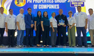 IN PHOTO: Leading the awarding ceremony are  Atty. Marianne Reyna Lina-Cruz, P.A. Properties CEO & President,  Peter Jude T. Alvarez, P.A. Properties Director, Lelito Flores, P.A. Properties Chief Finance Officer, and Evelyn Buco, P.A. Properties VP for Collections & Loans Processing, who proudly received the recognition on behalf of P.A. Properties at the Pag-IBIG Star Awards 2025.